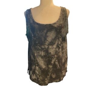 Oh My Gauze Womens Grey Lagenlook Loose Tank Top